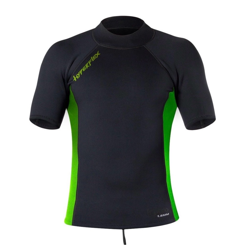New Hyperflex Wetsuit Men's Voodoo 1.5mm Short Sleeve Pullover Jacket water ski
